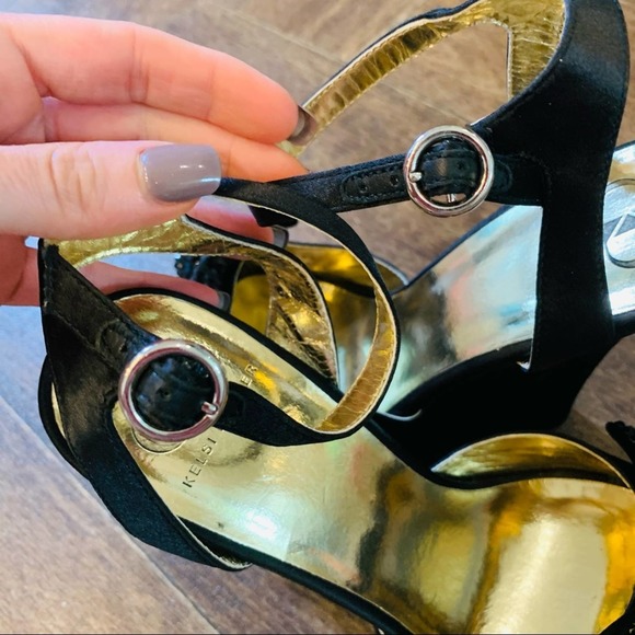 Kelsi Dagger Cayda Platform Wedges 7.5 Black - Picture 6 of 10